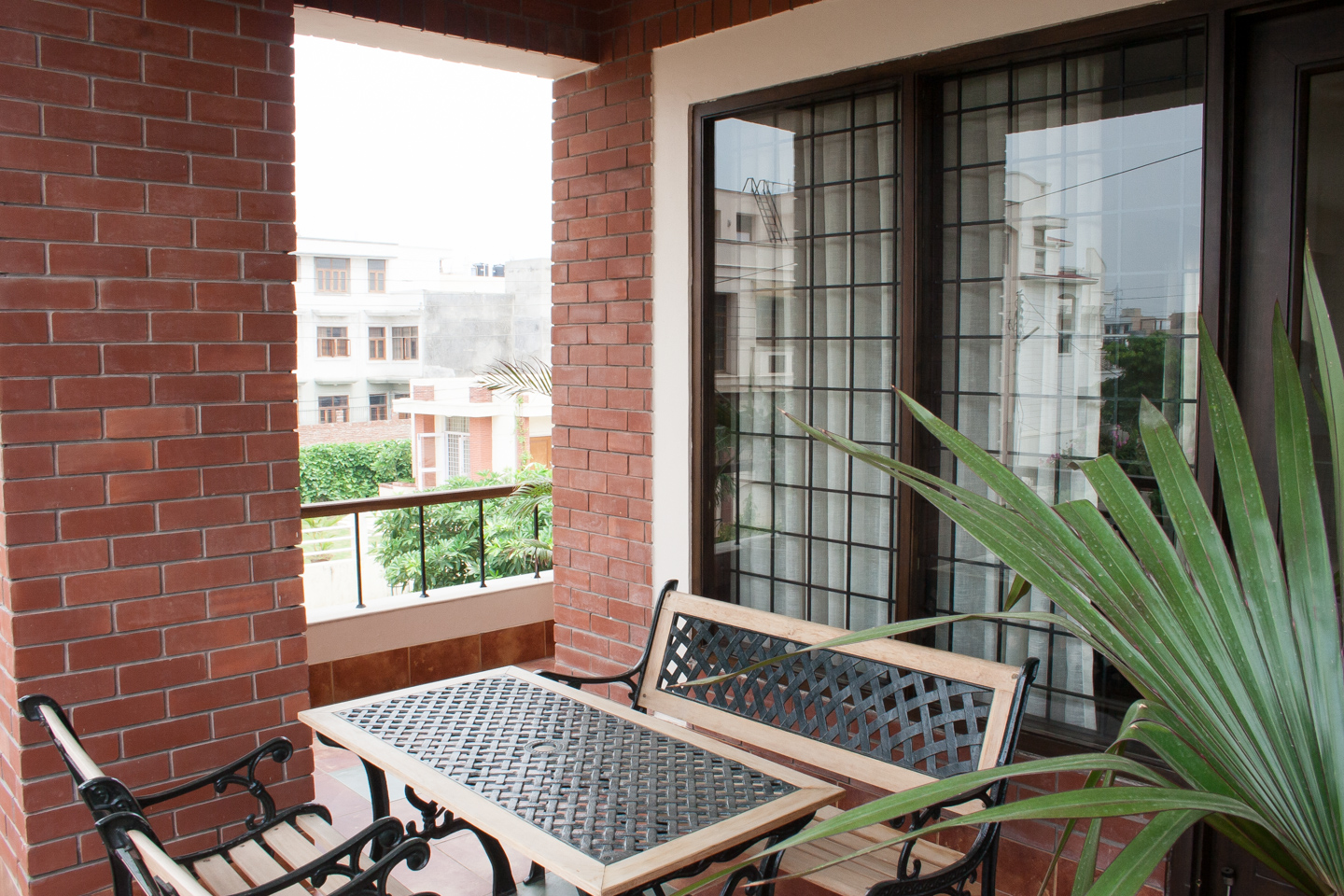 Veranda with outdoor seating