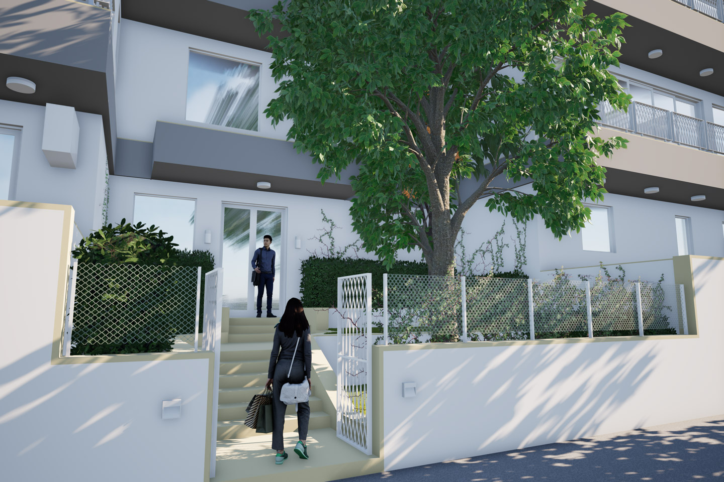 Pedestrian entrance.