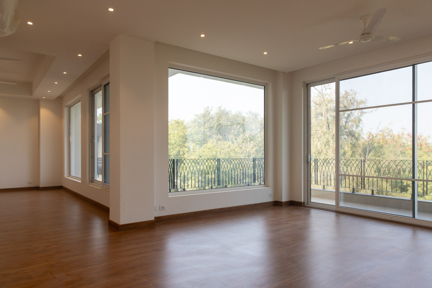 A drawing-dining room.