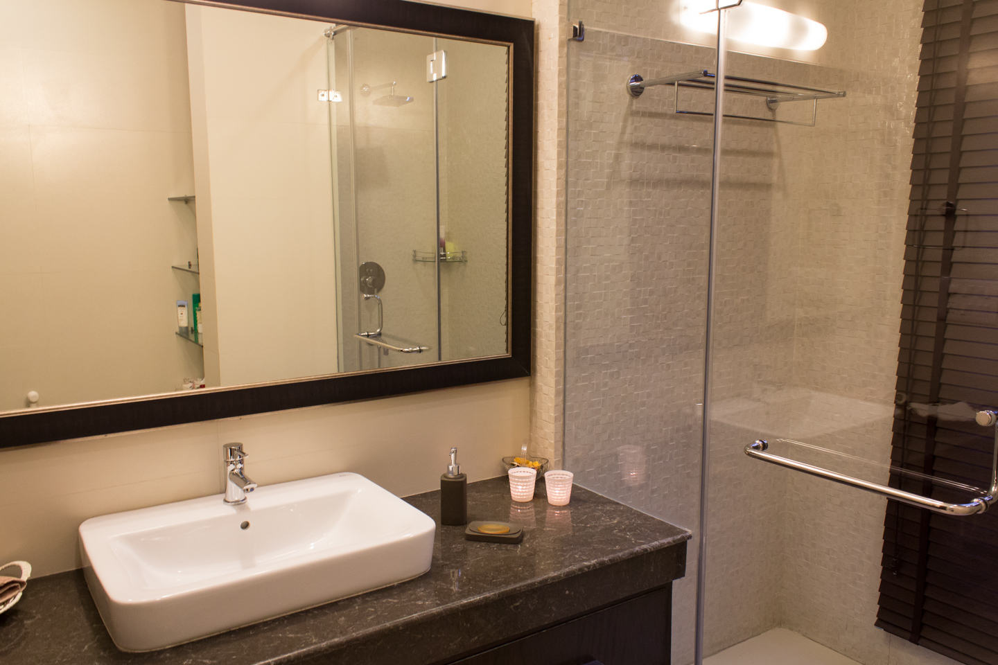 The master bathroom.